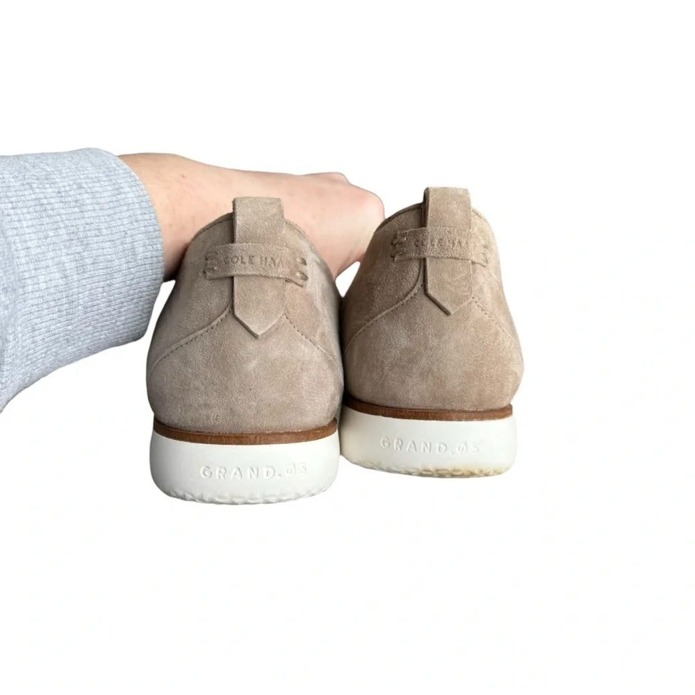 Cole Haan - Grand.ØS Taupe Suede Slip-On Loafers Sz 9
